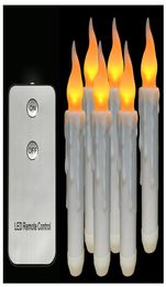 6pcsset LED Flameless Candles Battery Operate Lamp Dipped Flickering Electric Pillar Candles Wedding Party Decoration6578704