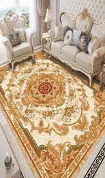 Luxury European And American Style Hand Carpet AntiSkid Rug In Rectangle Shape Used In Living Room Bed Room6090cm6363306