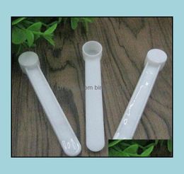 Spoons Flatware Kitchen Dining Bar Home Garden 1 Gram Plastic Measuring Scoop 2Ml Small Spoon 1G Measure White Clear Milk Protei8967727