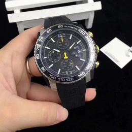 Man quartz stopwatch sport style chronograph watches for men Rubber strap 008260R