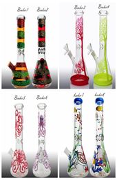 12039039 Hitman Beaker Colour Glass Bong import Colour combine paw logo different Colour bongs 12kg heavy Zob glass water pip8264884