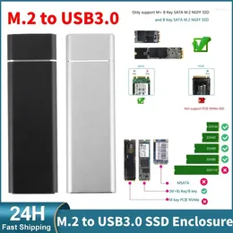 M.2 To USB3.0 For SATA B-Key SSD Type-C 5Gbps External Enclosure Case 2230/2242/2260/2280 NGFF Adapter