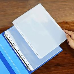 20pcs A4 Plastic Punched File Folders Documents Thin Sheet Protectors Filing Products 1130 Holes Loose Leaf Bags Pocket 240314