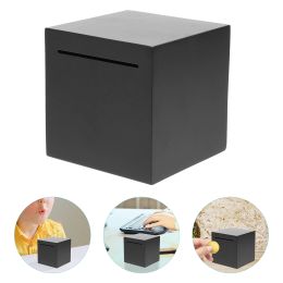 Boxes Metal Container Stainless Steel Piggy Bank Compact Money Only Out 12x12cm Coin Gift Black Kids Girls Saving Pot Child