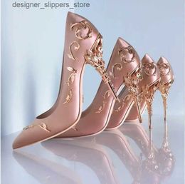 Dress Shoes Luxury womens shoes white dot shoes floral shoes wedding shoes womens elegant silk brand design shoes womens high heels Q240314