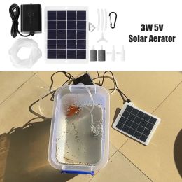 Accessories Portable Fishing Water Oxygen Pump Aquarium Air Aerator Solar Panel Aquatic Oxygenation Accessorie Outdoor Indoor Oxygenator Kit