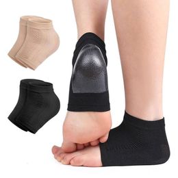 1 Pair Gel Silicone Heel Protector Sleeve Pads Heel Cups Plantar Fasciitis Support Feet Care Skin Repair Cushion Half Socks 240304
