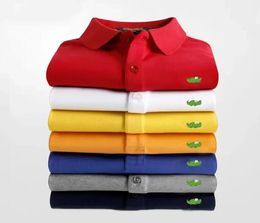 High Quality Luxury Men t shirt Designer Polo Shirts High Street Embroidery crocodile Printing Clothing Mens Brand Lacos Polo Shirt S-3XL 15 color