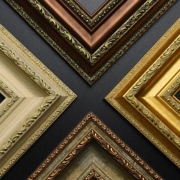 Frame Personalized Antique Golden Frame Resin Modern Painting Frame Vintage Gold Painting Cadre Photo Mural Christmas Gift Home Decor