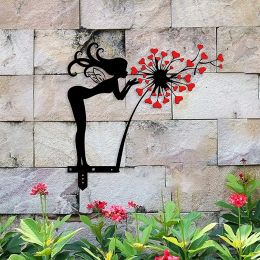 Sculptures Fairy Garden Metal Iron Statue Crafts Garden Decoration Indoor and Outdoor Ornaments Interesting Hot Garden Statues Dropshipping