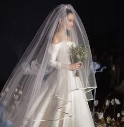 2019 New Bridal Veils With Comb 2 layers In Stock Soft Tulle High Quality For Bride Long Wedding Veils Cheap2749854