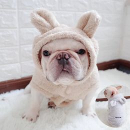 Jackets Fleece Dog Hoodie Winter Pet Dog Clothes for Dogs Coat Jacket Hunde Bekleidung French Bulldog Clothes Dog Sweater 2022 Winter