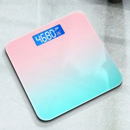 Scales Pink Bathroom Scale Floor Digital Scale Weight Glass LED Smart Scale Electronic Balance Weight Scale