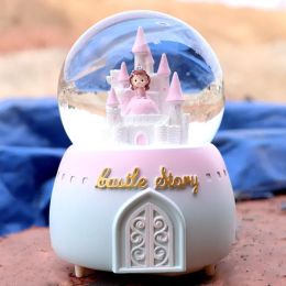 Boxes Princess's Music Box Creative Gift Ornament Send Girl Best Friends Birthday Gift Decoration Glowing Crystal Ball Digimon