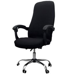 Office Chair Cover Elastic Siamese Swivel Computer Armchair Protective CoverBlack Covers4295205