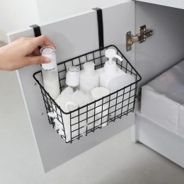 Racks 1PC Durable Bathroom Over Cabinet Door Hanging Storage Basket Holder Organiser Support Kitchen Tools Storage Shelves wall shelf