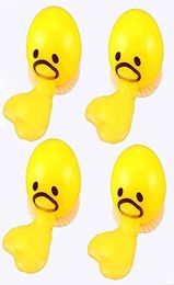 Toy Yellow Round Vomiting & Sucking Lazy Egg Yolk Vent Stress Tricky Game Relief Toys6642399