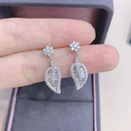 Stud Earrings CZZJ2024 On Sale No.0440 White Diamonds 18K Gold Nature 1.00ct Female Drop For Women Fine