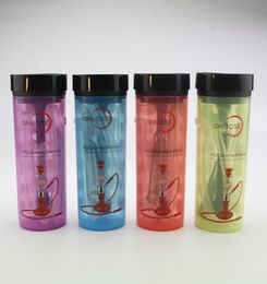 Whole Colorful Acrylic Chicha Shisha Hookah Cups Mini Customized Bong Portable Water Bongs With hose set access5558073