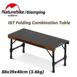 Furnishings Naturehike Igt Folding Table Outdoor Portable Camping Picnic Bbq Tool Aluminum Alloy Table Combination Cooking Table Nh21ju011