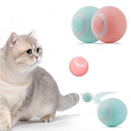 Smart Cat Toys Automatic Rolling Teaser Ball Indoor Interactive Cat Training Toys Silent Electric Balls Pet Accessories 240309