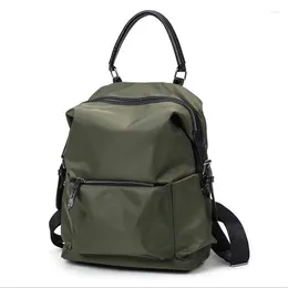 School Bags 2024 Large Capacity Travel Backpacks Women Multi-function Oxford Cloth Water-proof Backpack Black Green ZJB34