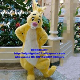 Mascot Costumes Yellow Long Fur Easter Bunny Osterhase Rabbit Hare Mascot Costume Cartoon Character Popular Campaign Open Business Zx2320