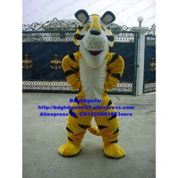 Mascot Costumes Yellow Tiger Tigerkin Tigress Mascot Costume Adult Cartoon Character Outfit Suit Square Publicity Welcome Reception Zx2078