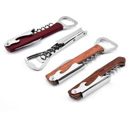 Professional Corkscrew Wine Opener Corkscrew with Wood Handle Waiters Wine Bottle Opener bar tools 4 styles KKA80753744650