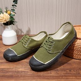 Agricultural Army Green Casual Shoes Rubber soles Wear resistant Outdoor Construction Site Agricultural Work Shoes
