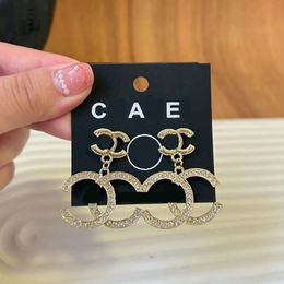 Designer Brand Letter Dangle Earrings Fashion Love Jewellery Women Hoop Earring Party Wedding Engagement Gift
