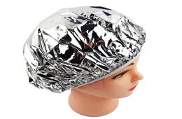 Aluminum Foil Waterproof Ultrathin Bath Hoods Nourishing Dry Disposable Shower Cap Baking Oil Hair Cap 2styles RRA25415607837