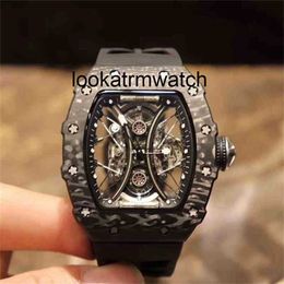 Men Watch RM Rm Original Milles Factory Luxury Top Quality Wristwatch Mechanical Watch Mechanics Business Leisure Rm5301 Fully Automatic Black Carbon