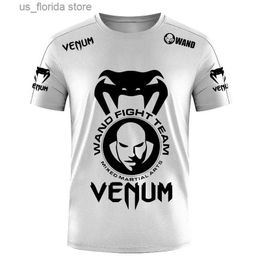 Men's T-Shirts 2024 New Mens Short Slve T-shirt 3D Printed Tight Clothing Cosplay Fitness Venum Boxing Club Casual Strt Hip Hop Top 6XL Y240314