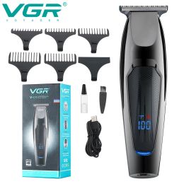 Trimmers VGR Professional Cordless Hair Clipper Electric Hair Trimmer Barber Oil Head Carving Sculpture Trimmer Hair Cutting Machine Tool