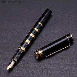 Fountain Pens Fountain Pens metal Portable Trim OFFICE BLACK GOLDEN 0.5MM 1.0MM gift Fountain Pen Q240314