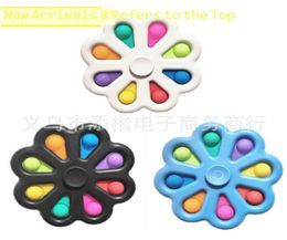 7.5CM Flower Spinner Toys Bubble Board Sensory Bubbles Pressing Plate Fingertip Finger Fun Game Desktop Game ADHD NeedsH410PHX3339846