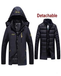 6XL Plus Size Men 3 In 1 Jacket With Down Liner Clothes Outdoor Male Thermal Warm Trekking Hiking Camping Skiing Climbing Coats T15018155