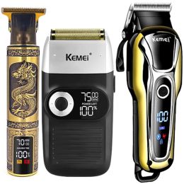Trimmer T9 Electric Hair Clipper Hair Cutting Hine T9 Trimmer for Men Razor Lcd Display Beard Trimmer Men's Shaver Gift Usb Charge