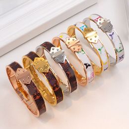 Designer-Armband, klassisches Buchstaben-Armband, Herren- und Damen-Paararmbänder, 18 Karat Gold, Roségold, Silber, dreifarbiger Armreif, luxuriöser Schmuck