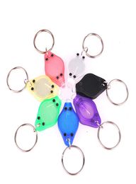 100pcs Mini Torch Key Chain Ring PK Keyring White LED Lights UV LED Light Bulbs Pon 2 Micro LED Keychain Flashlight Mini Lamp4977080