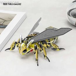 3D Puzzles Microworld 3D Metal Puzzle Figure Toy Hornet model kits Educational kits Education Gift Toys For Children 240314