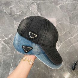 Ball Caps Designer Handsome Cowboy Baseball Hat Washed Old Duck Tongue Hat Versatile for Men and Women Sun Protection Curved Edge Duck Tongue Hat Trendy