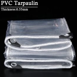 Nets Thicken 0.55mm Transparent PVC Rainproof Cloth Tarpaulin Garden Bonsai Plants Rainproof Cloth Balcony Waterproof Clear Tarp