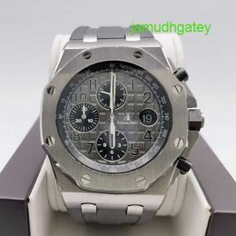 AP Mechanical Watch Pilot Watch Royal Oak Offshore Series Mens 42mm Diameter Precision Steel Casual Watch 26470IO.OO.A006CA.01 Titanium Mechanical