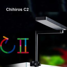 Lightings Chihiros C2 C II Plant Grow Clip on Aquarium Fish Tank LED Light Bluetooth Sunrise Sunset Lamp