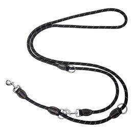 Leashes Hands Free Dog Leash Heavy Duty One Drag Two Walking Running Adjustable Reusable Nylon Ropes With Carabiners Double Head