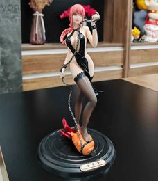Action Toy Figures 28cm Chainsaw Man Makima Figure Gk Pvc Denji Action Figurine Collectible Anime Sexy Girls Model Doll Toys ldd240314