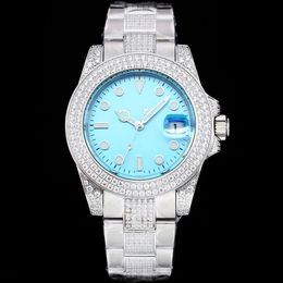 Hamdmade Diamond Mens Watch 42mm Automatic 8215 Mechanical Movement WristWatches Luminous WristWatch Montre De Luxe Watches for Men Gifts