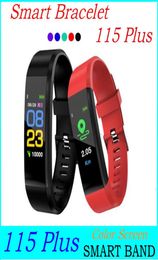 115 Plus Color Screen Bracelet Smart Wristbands Sports Blood Pressure Monitor Waterproof Activity Tracker Watch With Retail Box ID8241433